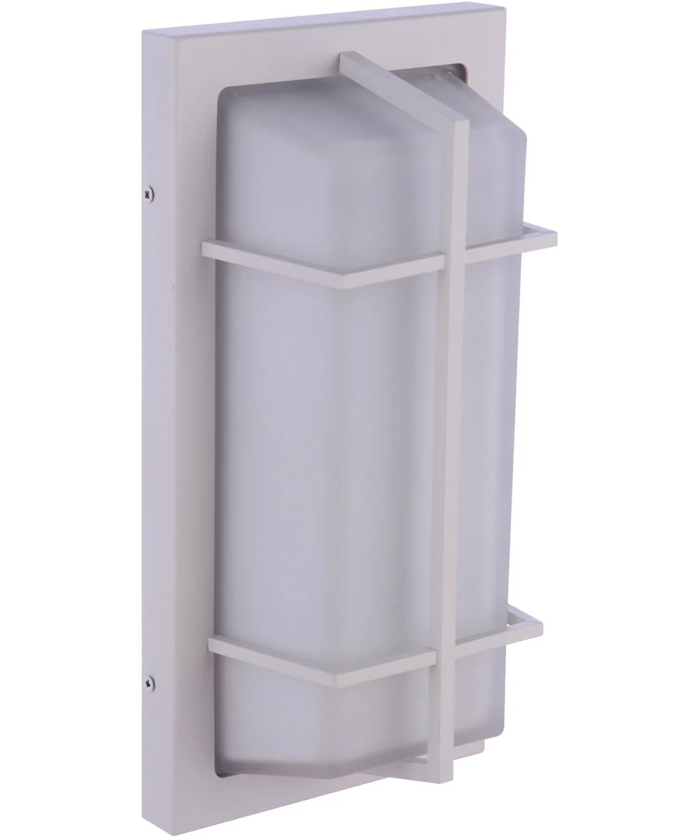 Bulkhead Rectangular 2-Light Outdoor Lighting Textured White - Image 7