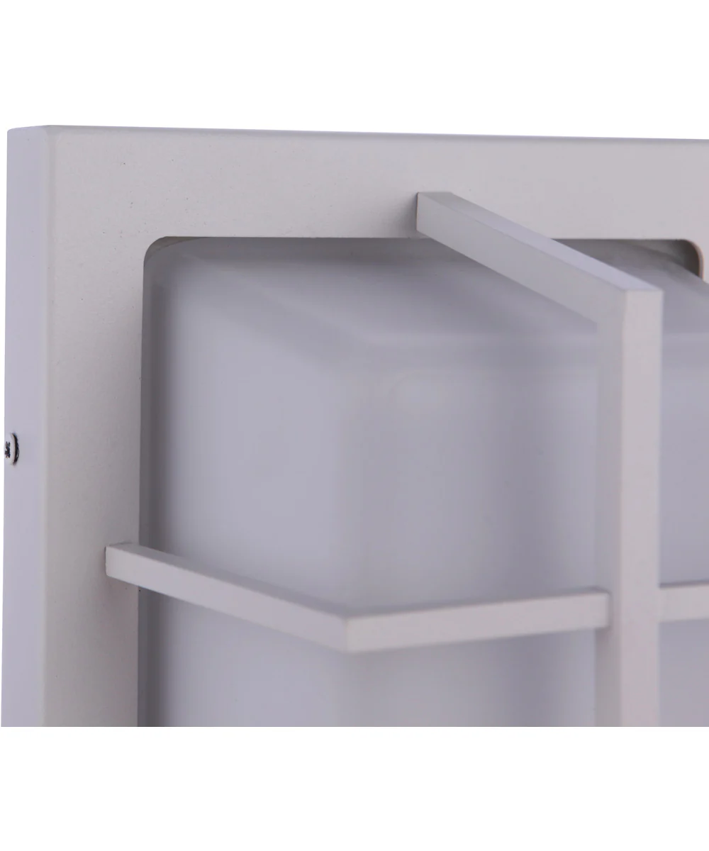 Bulkhead Rectangular 2-Light Outdoor Lighting Textured White - Image 8