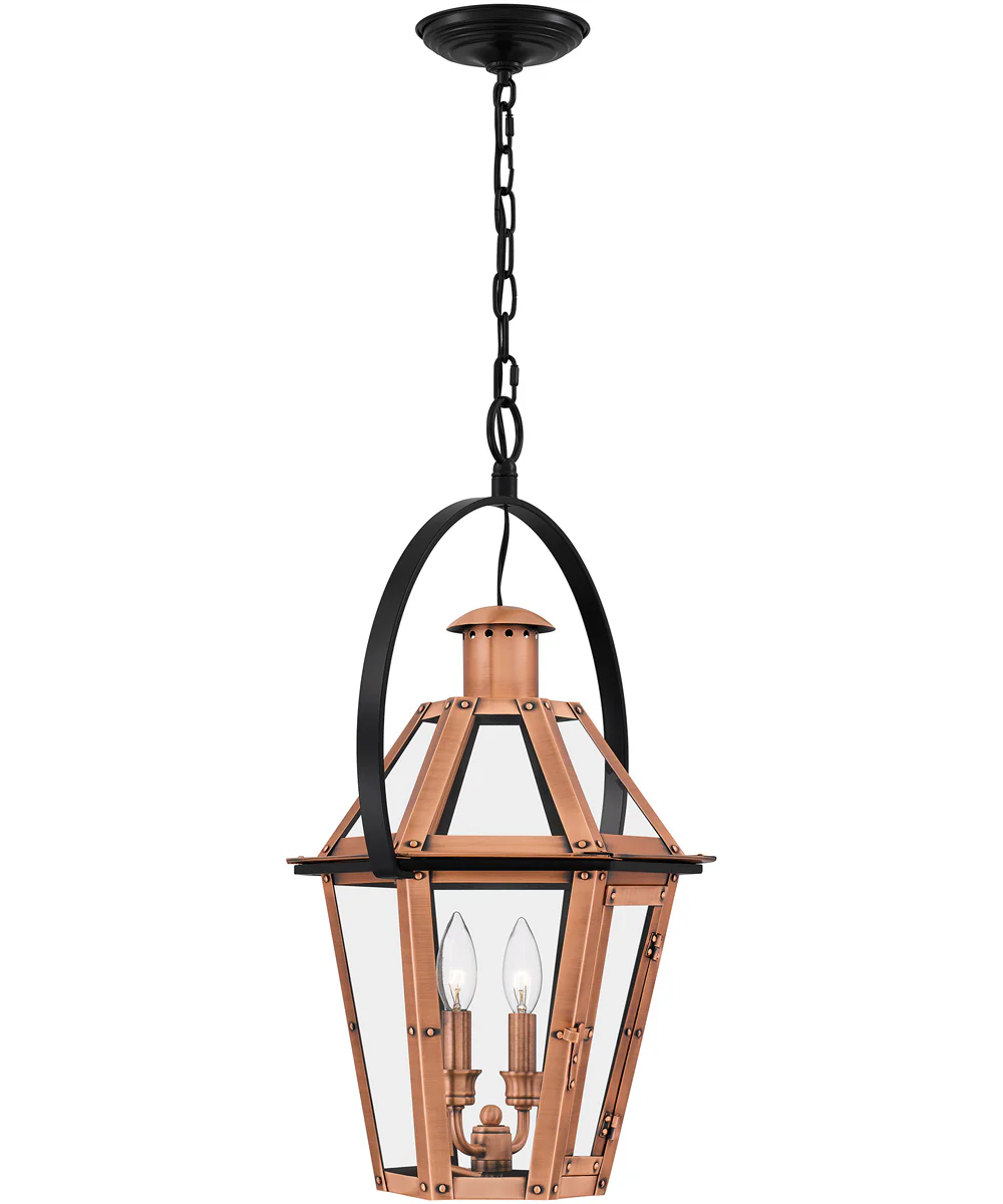 Burdett Medium 2-light Outdoor Pendant Light Aged Copper - Image 4