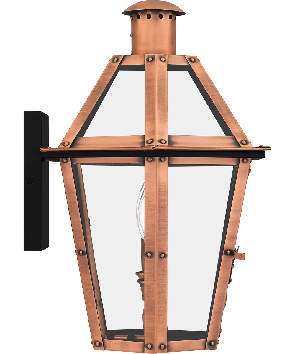Burdett Medium 2-light Outdoor Wall Light Aged Copper - Image 5