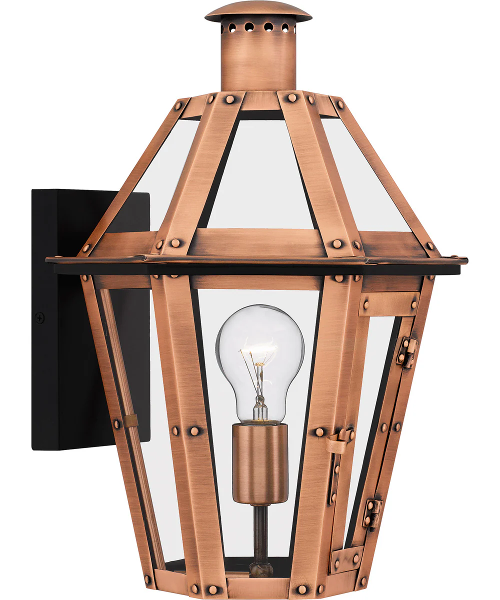 Burdett Small 1-light Outdoor Wall Light Aged Copper - Image 2