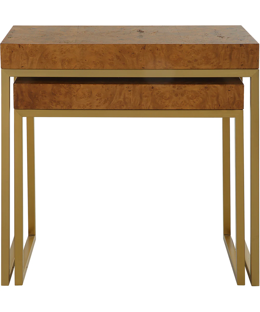 Burl-esque Wooden Nesting Tables, Set of 2 - Image 6