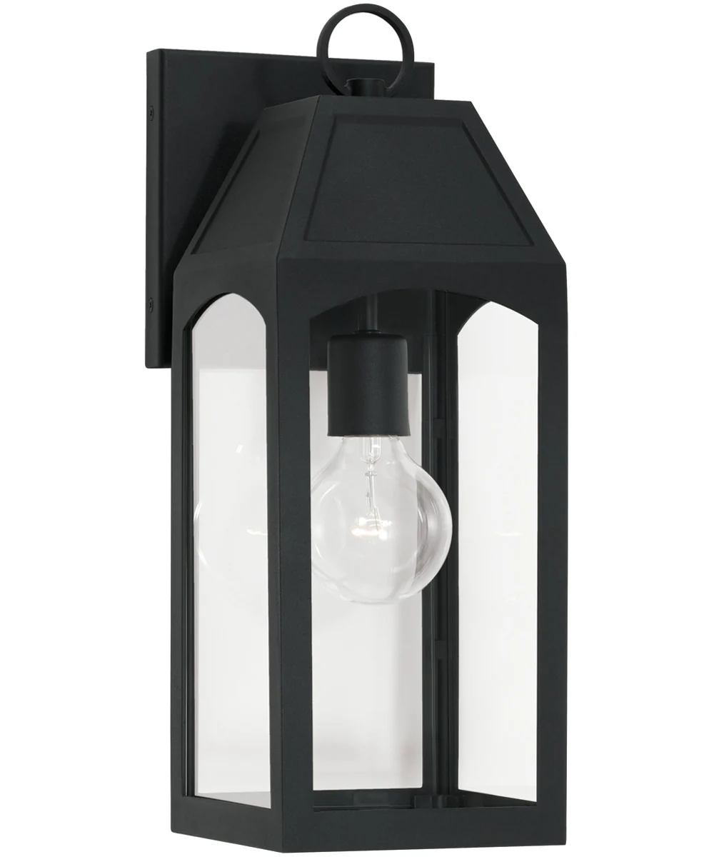 Burton 1-Light Outdoor Wall-Lantern Rain or Shine - Black