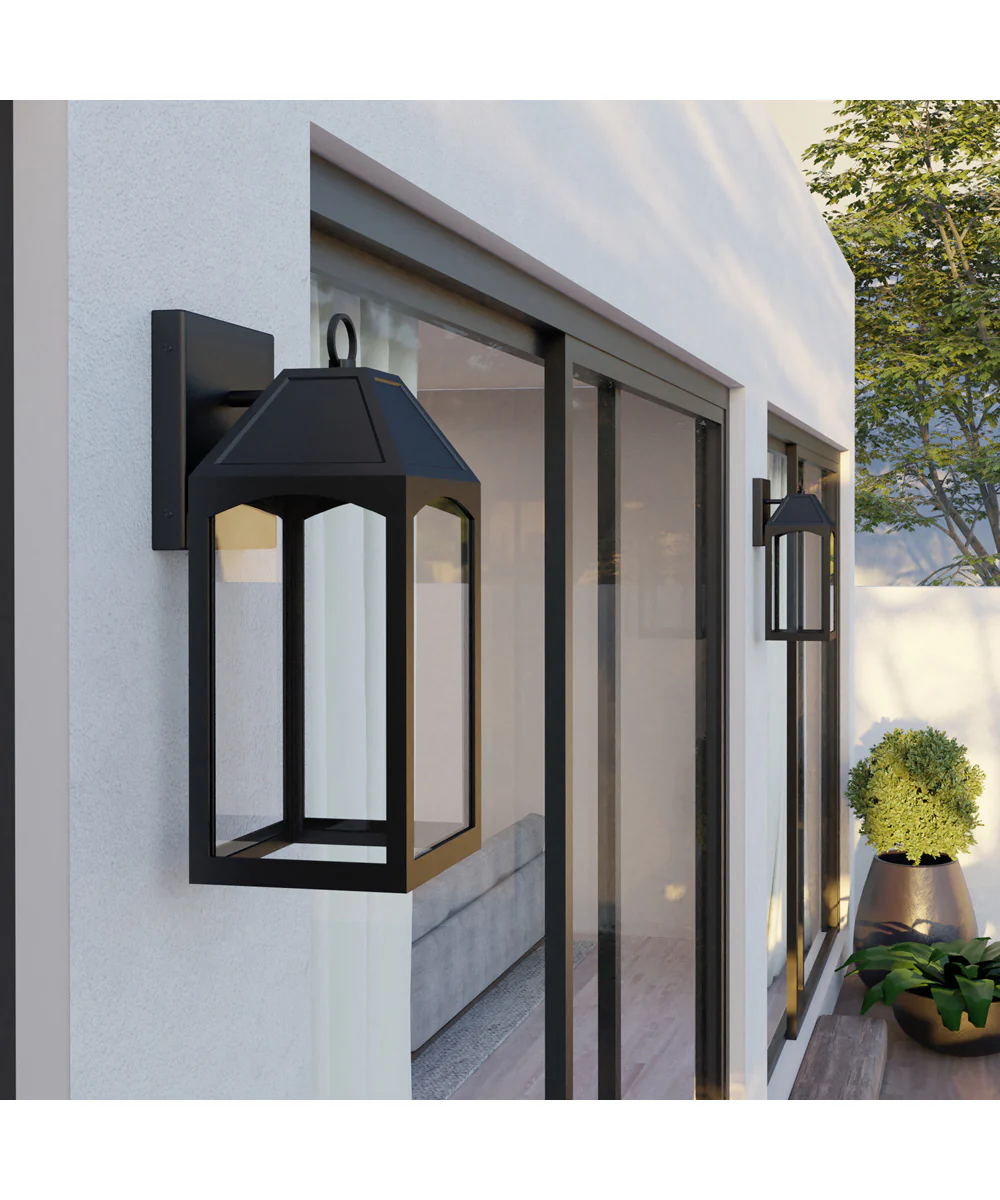 Burton 1-Light Outdoor Wall-Lantern Rain or Shine - Black - Image 2