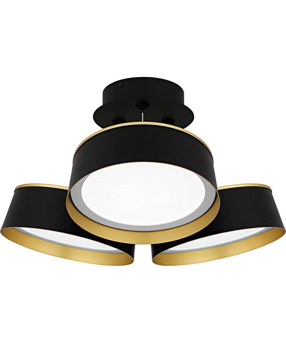 Byrnes Large Semi Flush Mount Matte Black - Image 4