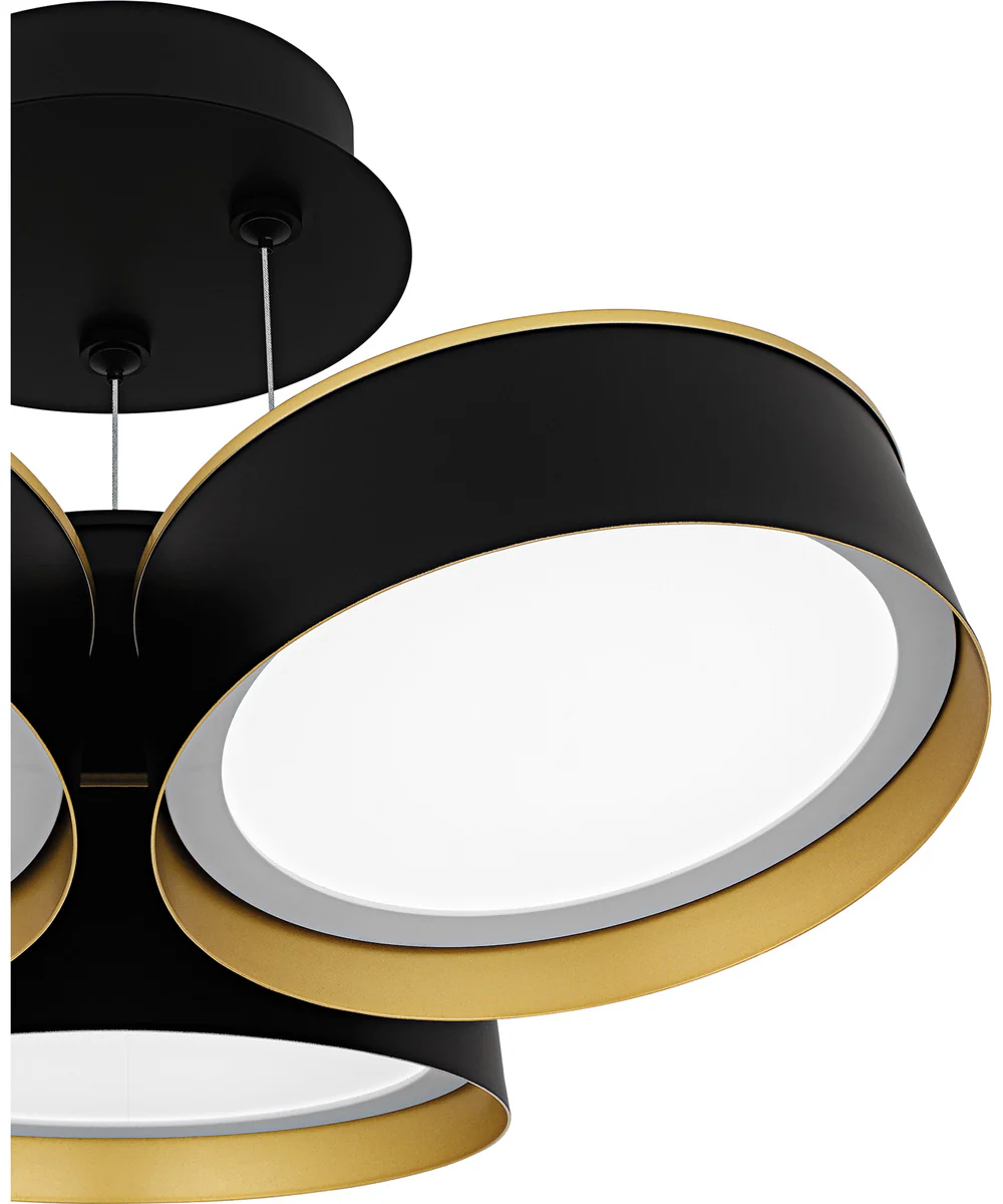 Byrnes Large Semi Flush Mount Matte Black - Image 5