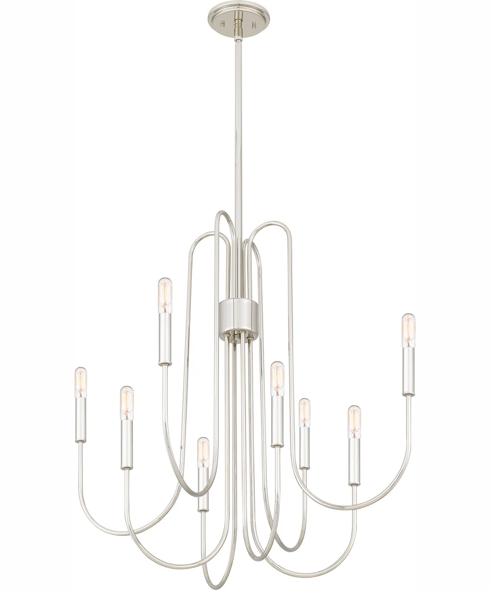 Cabry 8-light Chandelier Polished Nickel - Image 5
