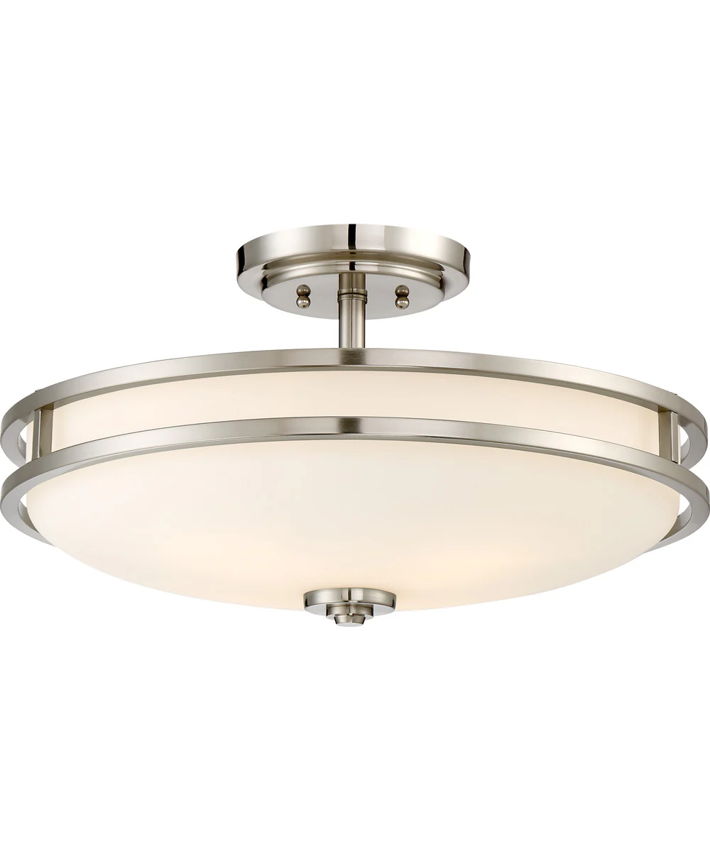 Cadet Large 4-light Semi Flush Mount Brushed Nickel - Image 2