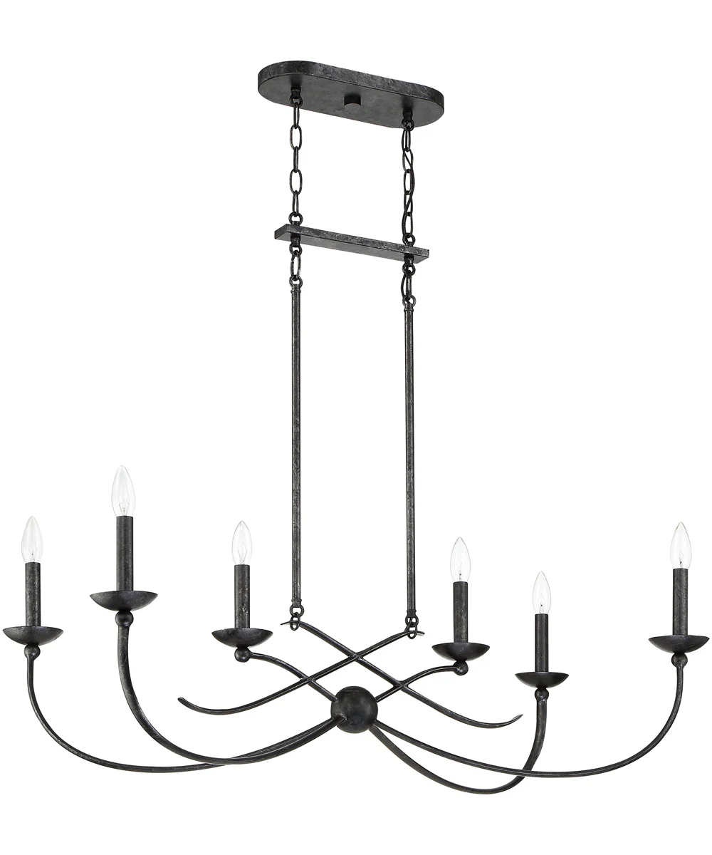 Calligraphy 6-light Island Light Old Black Finish - Image 3