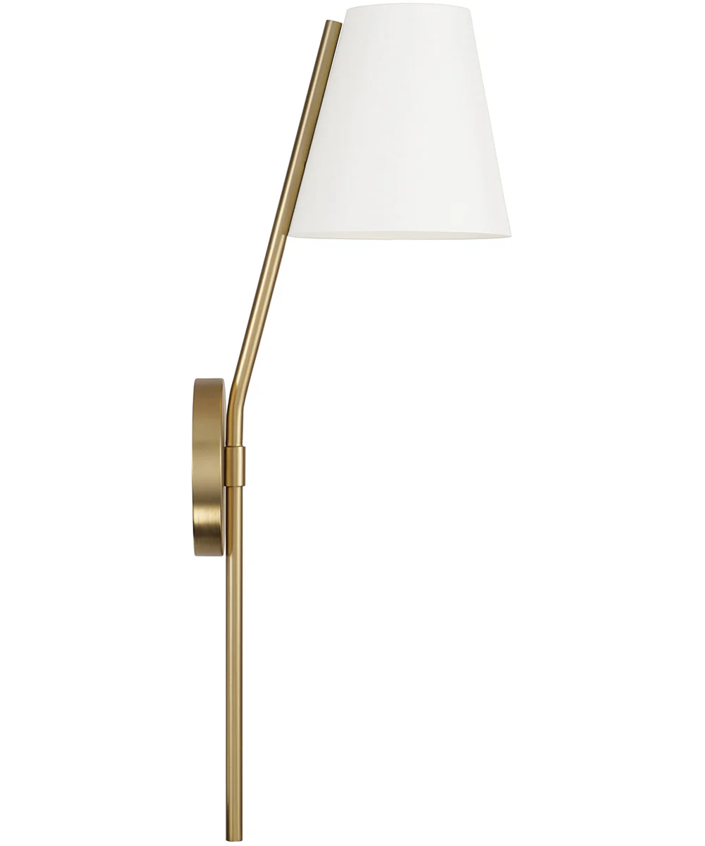 Cami 1-Light Sconce Aged Brass and White - Image 4