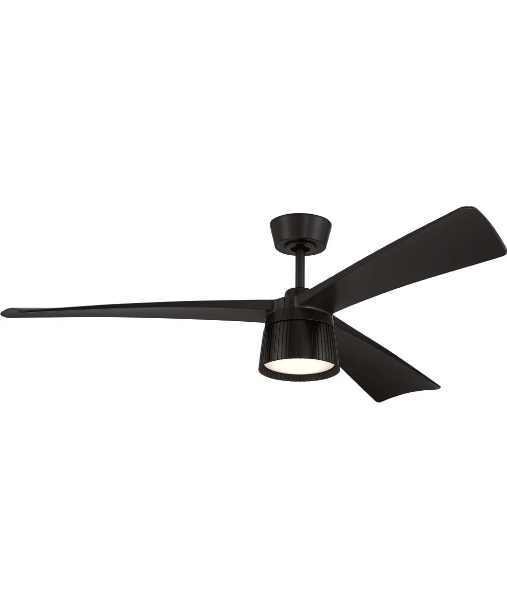 Canto 52" 3-Blade Indoor/Outdoor Rated Damp Ceiling Fan 1-Light Fan Flat Black - Image 2