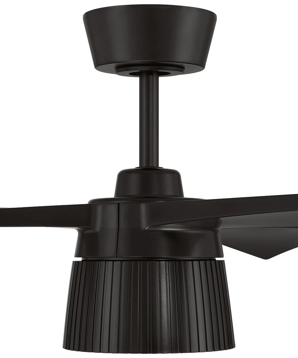 Canto 52" 3-Blade Indoor/Outdoor Rated Damp Ceiling Fan 1-Light Fan Flat Black - Image 3