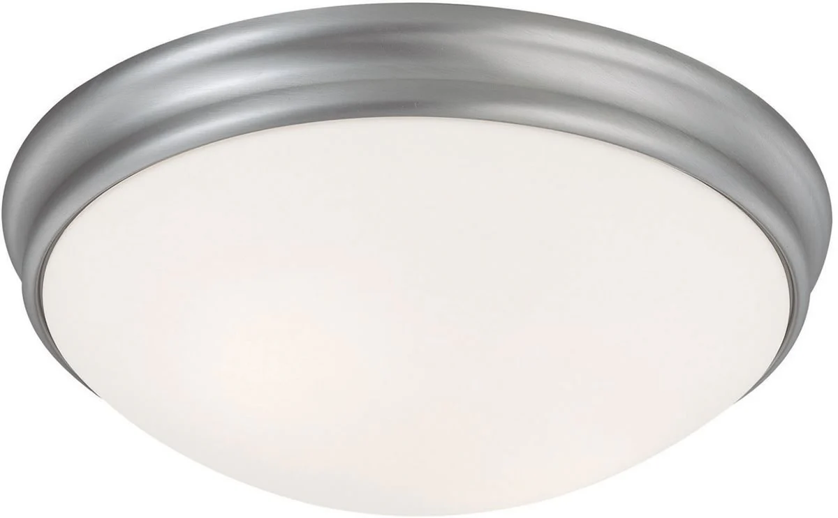 12"W 2-Light Ceiling Light Matte Nickel