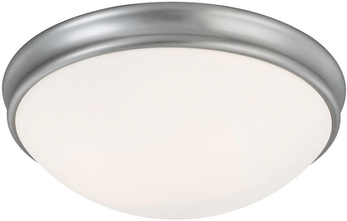 14"W 3-Light Ceiling Light Matte Nickel
