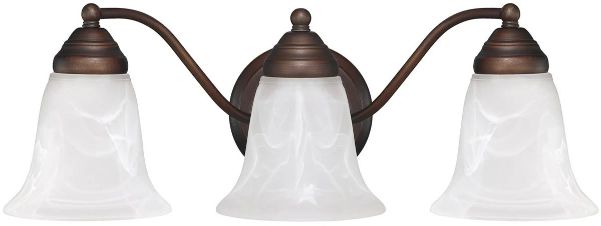 18"W Capital Vanities 3-Light Bath Vanity Burnished Bronze