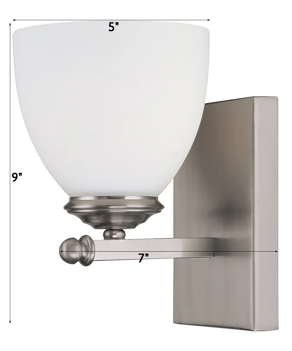 5"W Chapman 1-Light Sconce Matte Nickel - Image 2