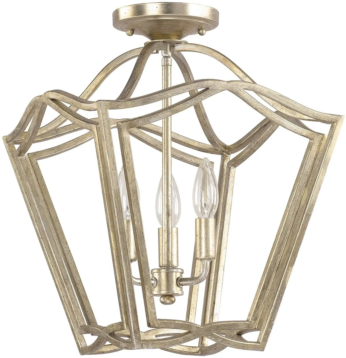 13"W Foyers 3-Light Foyer  Winter Gold