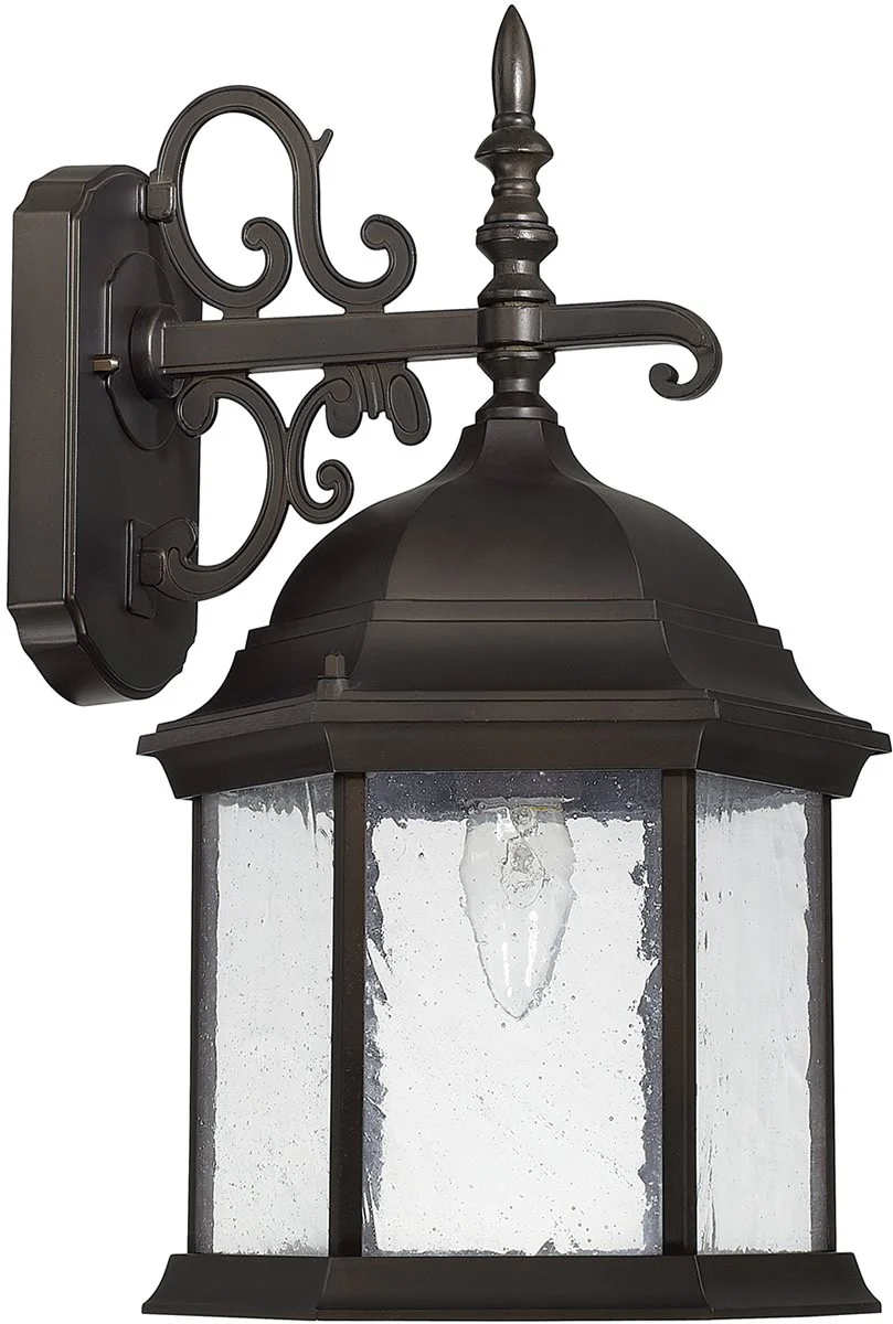 16"H Main Street 1-Light Outdoor Wall Lantern Rain or Shine - Old Bronze