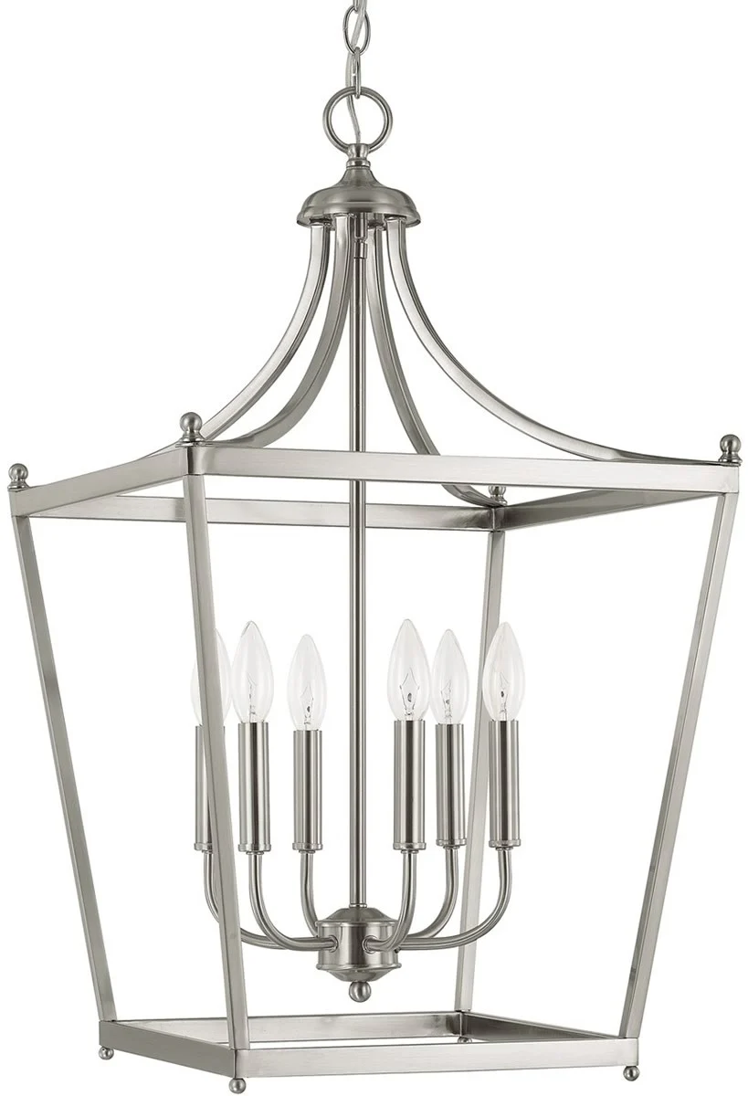 17"W Stanton 6-Light Foyer Brushed Nickel
