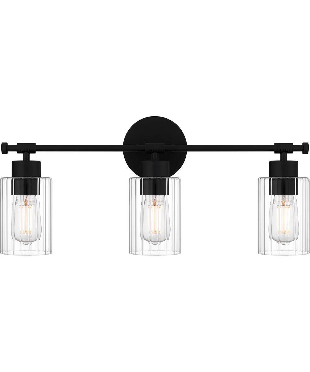 Caputo Large 3-light Bath Light Matte Black