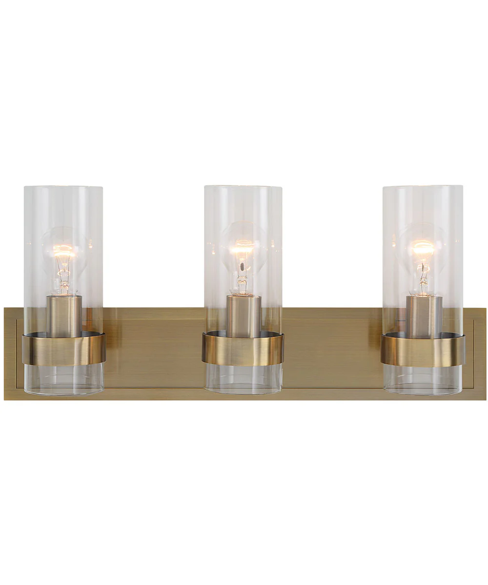 Cardiff Antique Brass 3 Light Vanity