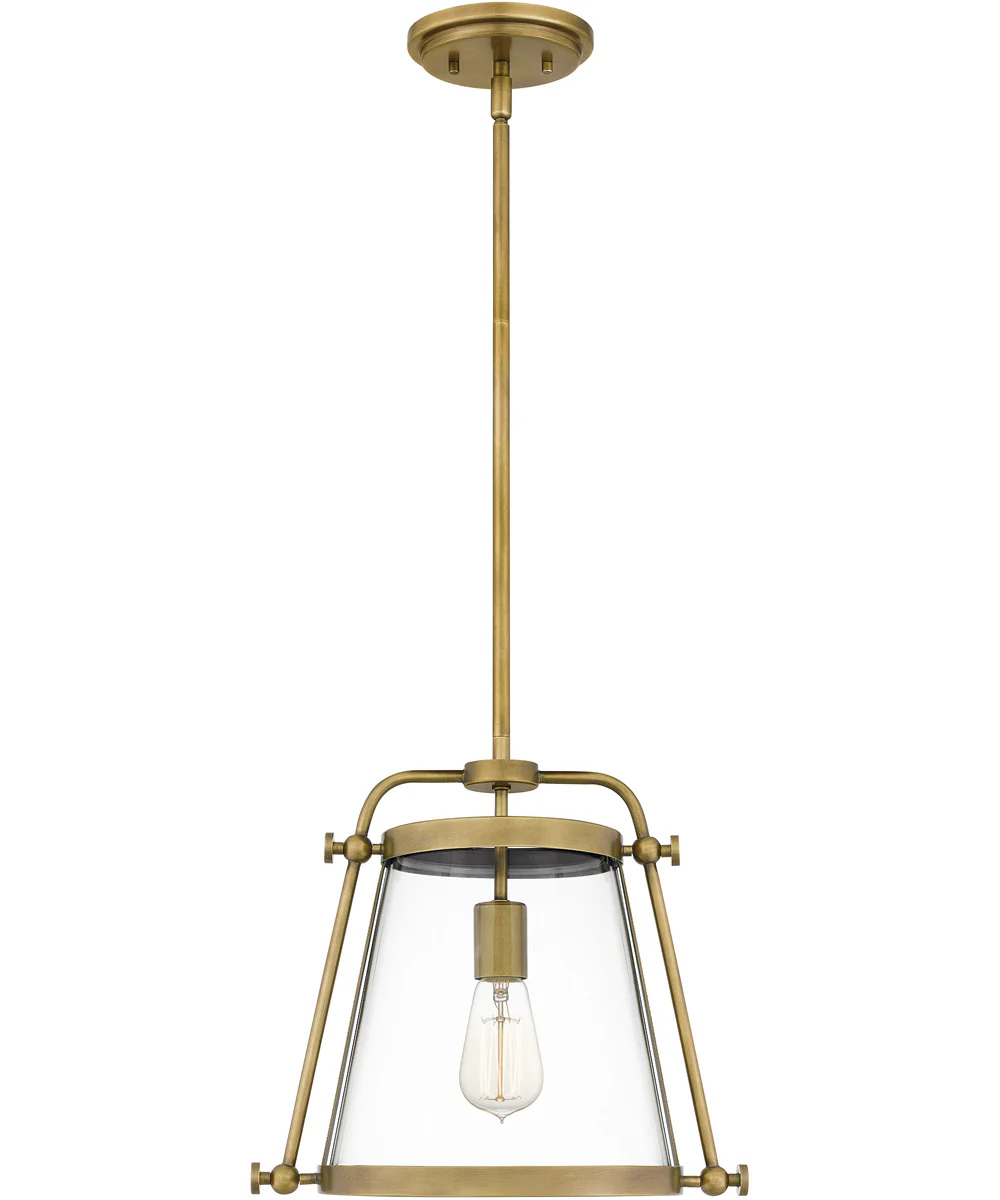 Cardiff Small 1-light Mini Pendant Weathered Brass - Image 2