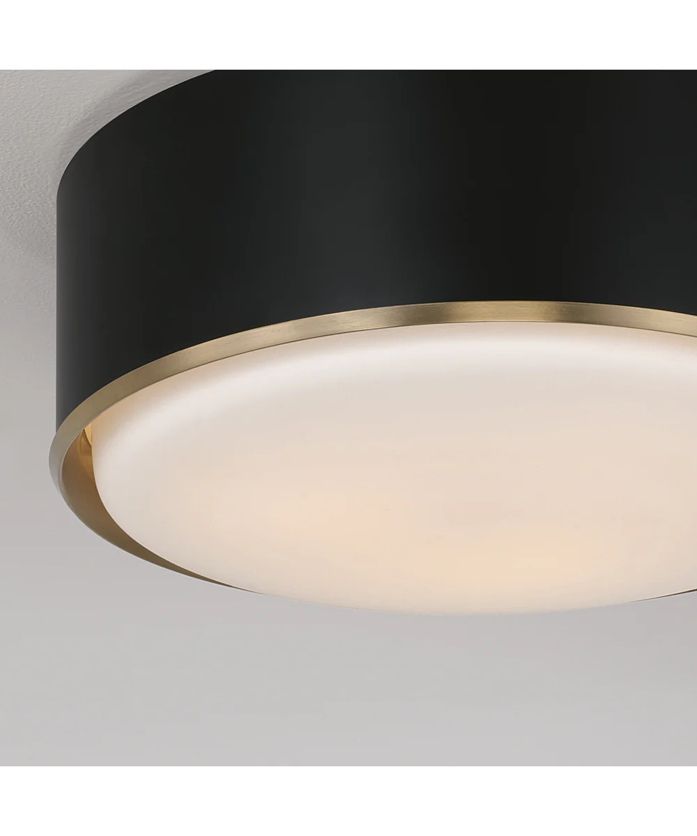 Carlton 3-Light Flush Matte Brass and Black - Image 5
