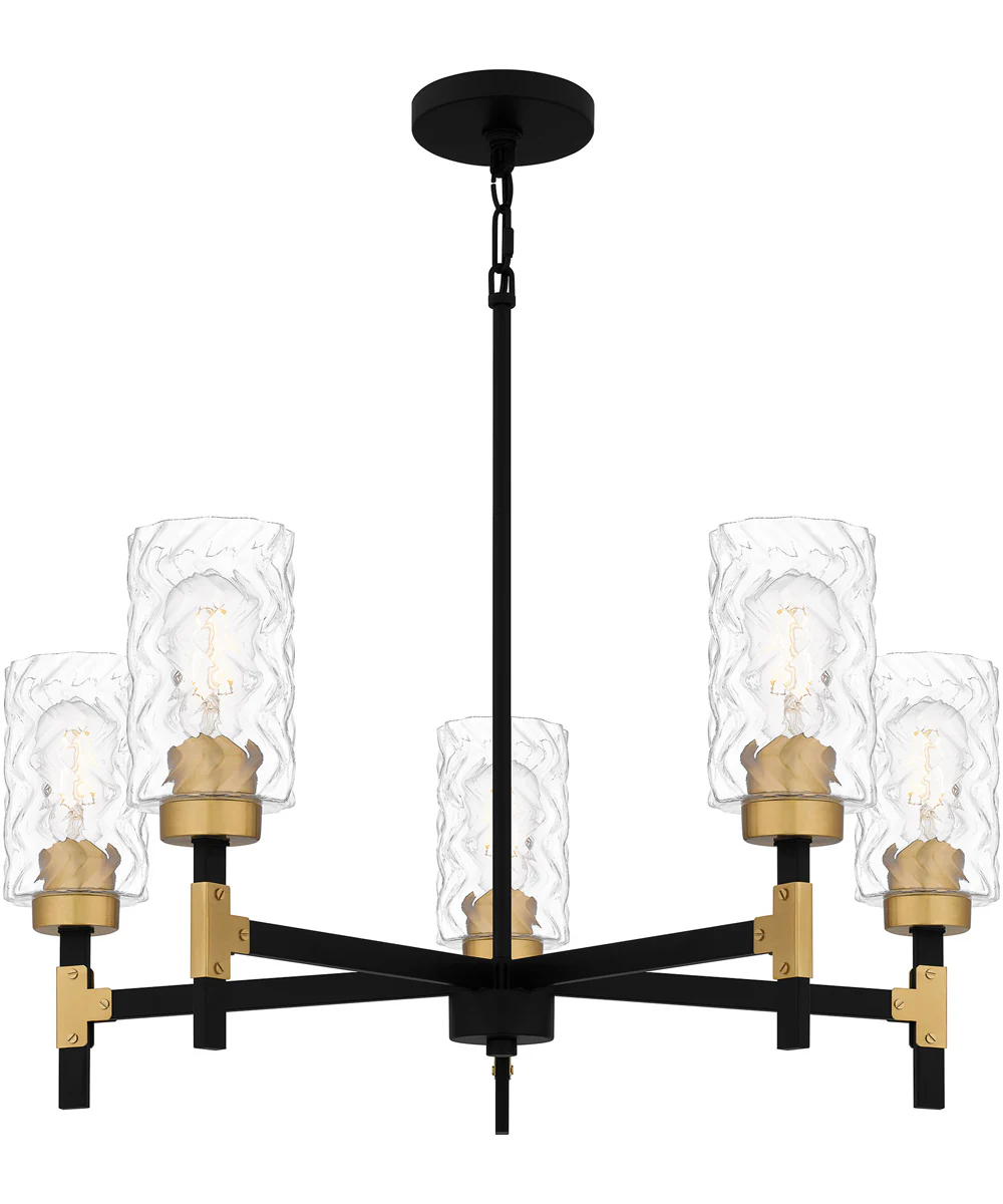 Carly 5-light Chandelier Matte Black