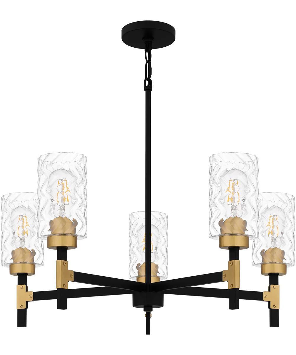 Carly 5-light Chandelier Matte Black - Image 2