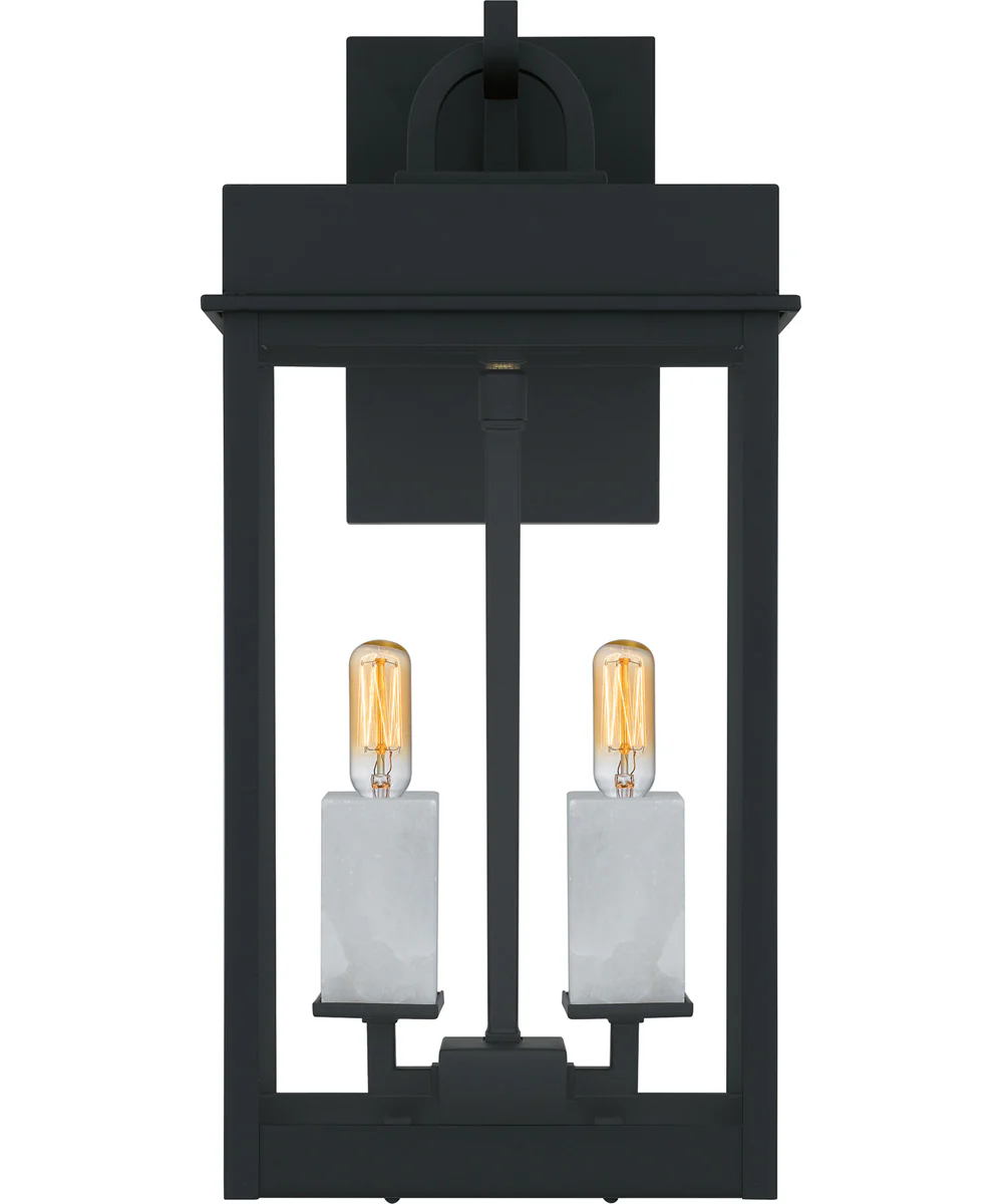 Carmen Medium 2-light Outdoor Wall Light  Coastal Armour Aluminum Matte Black - Image 3