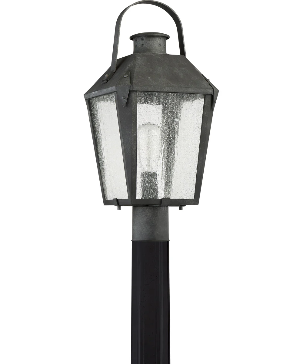 Carriage Large 1-light Outdoor Post Light Mottled Black - Image 3