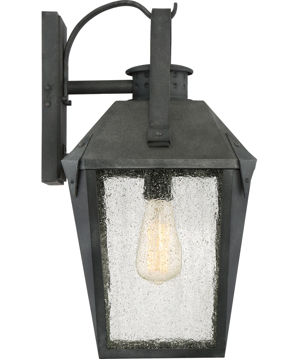 Carriage Large 1-light Outdoor Wall Light Mottled Black - Image 5
