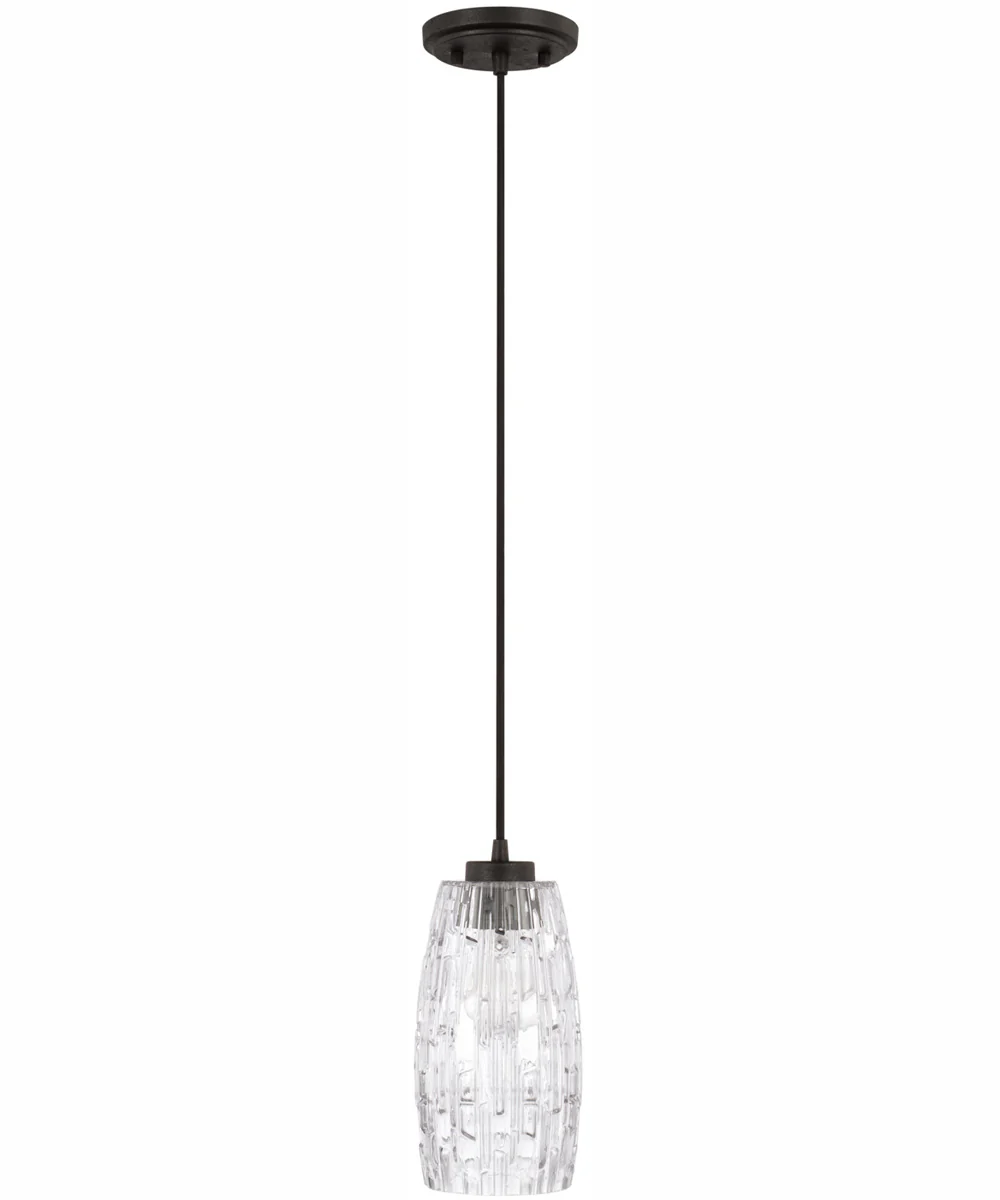 Casper 1-Light Pendant Black Iron
