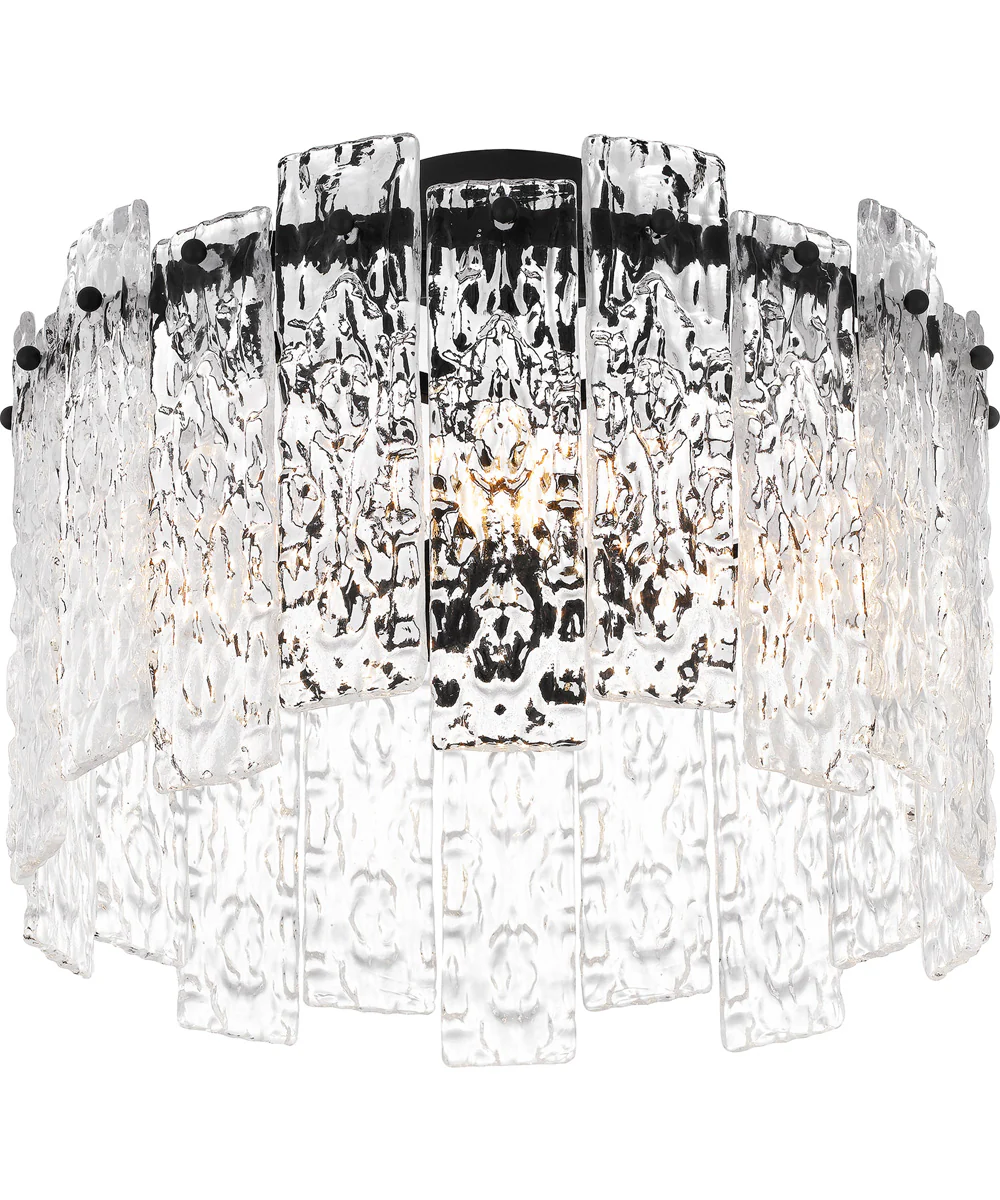 Caspian Large 4-light Semi Flush Mount Matte Black - Image 4