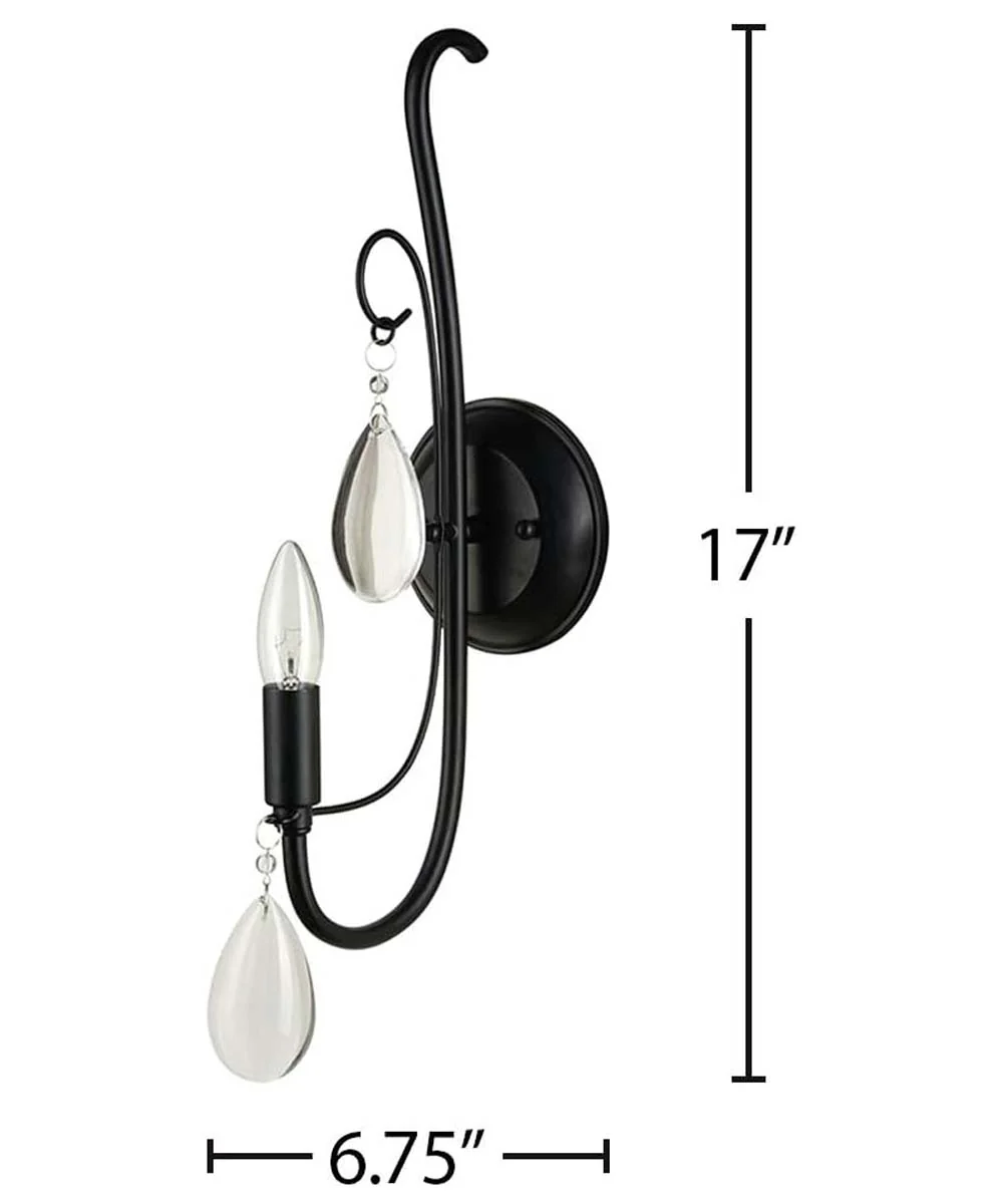 Catalina 17"H 1-Light LED Scroll Décor Wall Sconce Light Fixture Dark Bronze Finish - Image 3