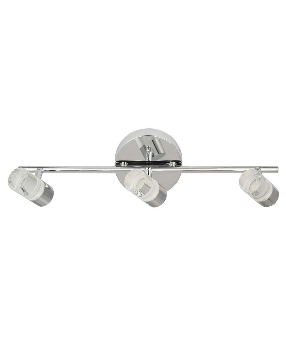 Catalina 19"W 3-Light LED Track Bar Light Fixture Brushed Nickel with Bubble Glass Shades - Image 4