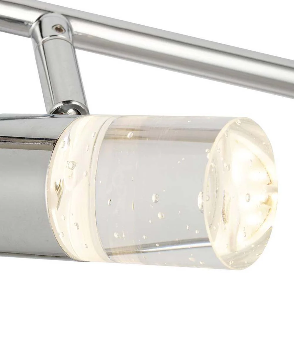 Catalina 19"W 3-Light LED Track Bar Light Fixture Brushed Nickel with Bubble Glass Shades - Image 8