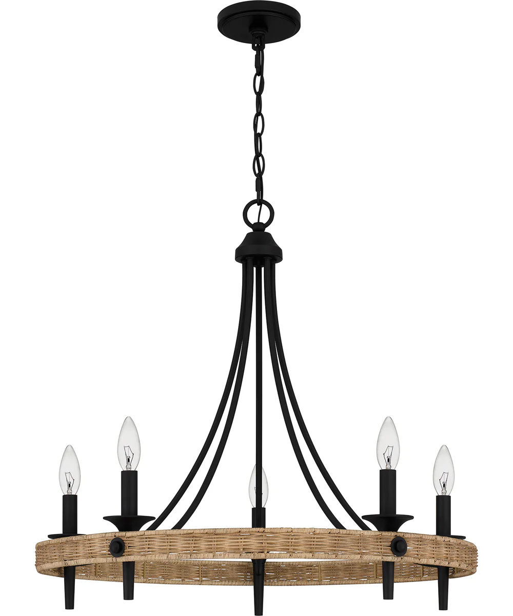Catania 5-light Chandelier Matte Black - Image 2