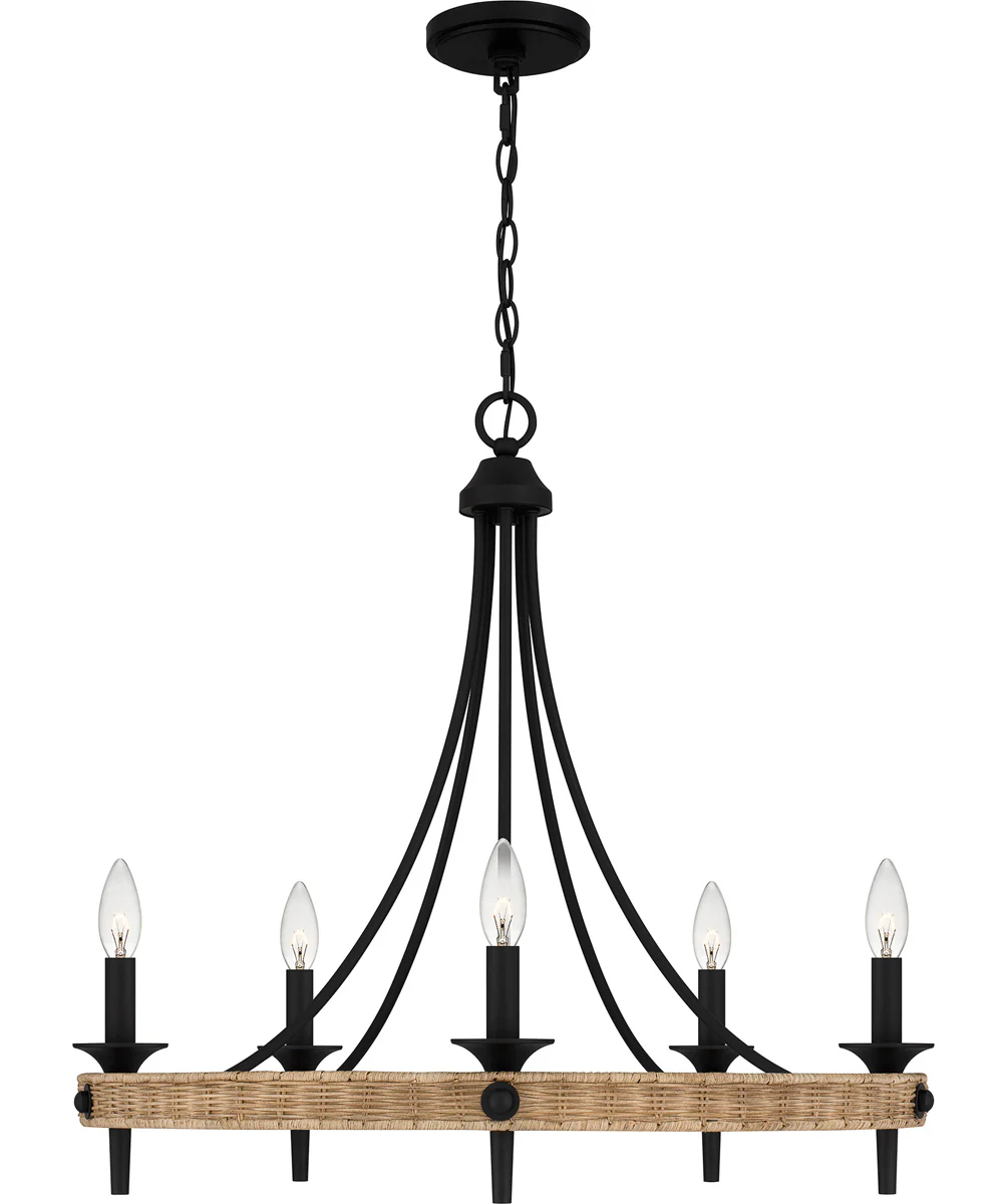 Catania 5-light Chandelier Matte Black - Image 3