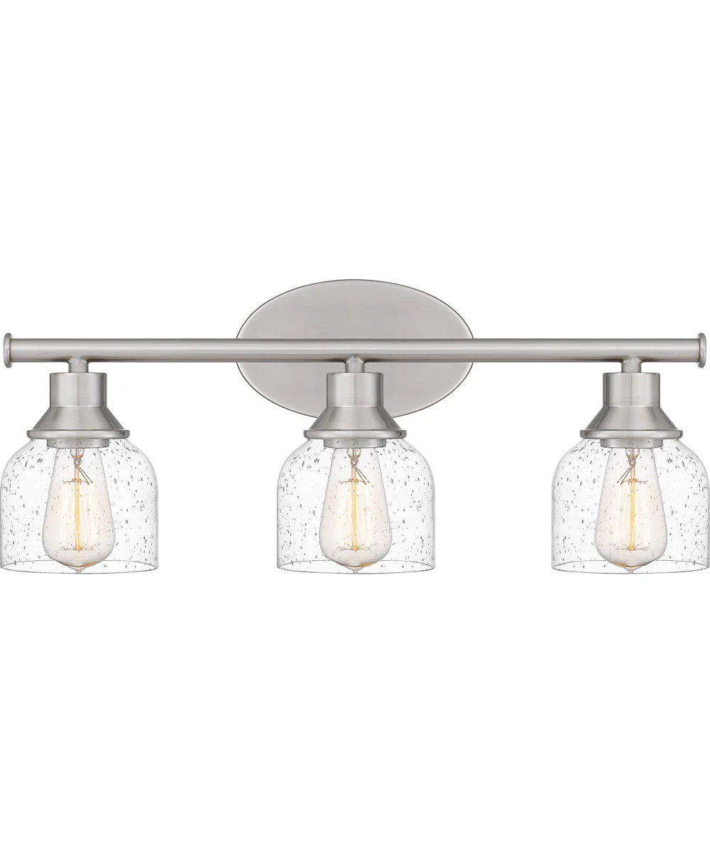Caverly Large 3-light Bath Light Brushed Nickel