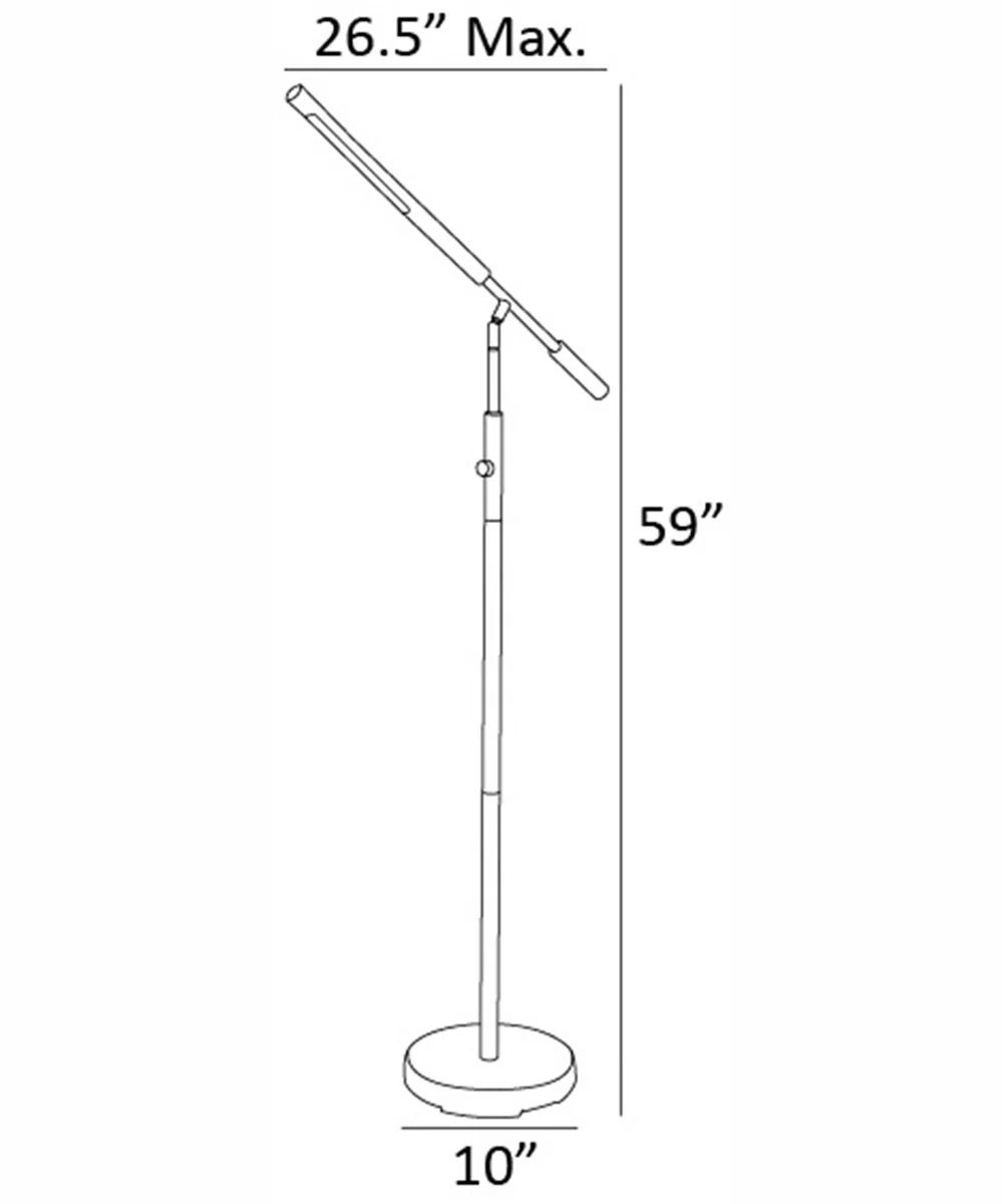 Cayden Iii 1-Light Led Floor Lamp Brushed Nickel - Image 5