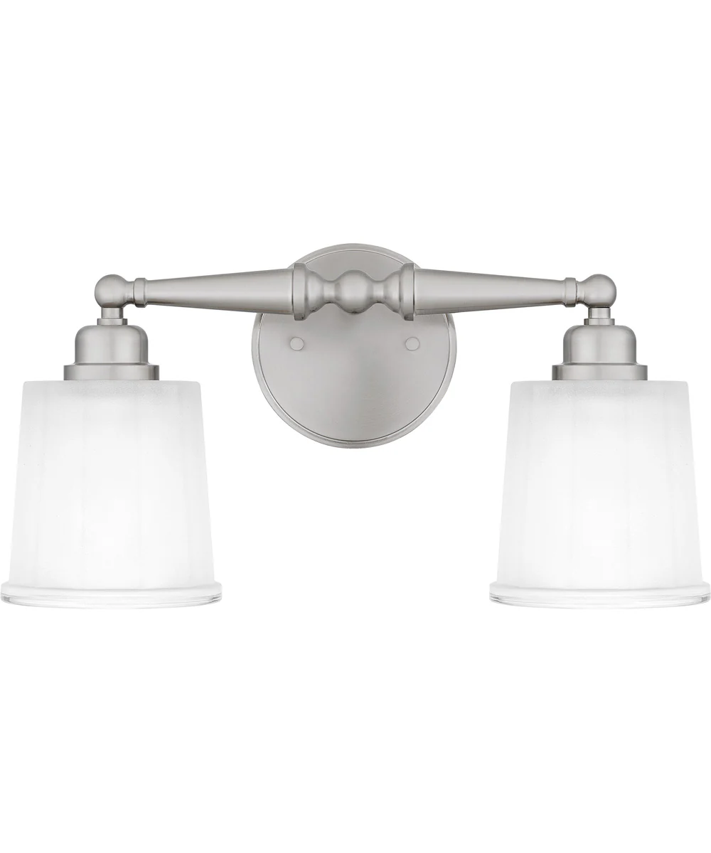 Cecilia Medium 2-light Bath Light Brushed Nickel