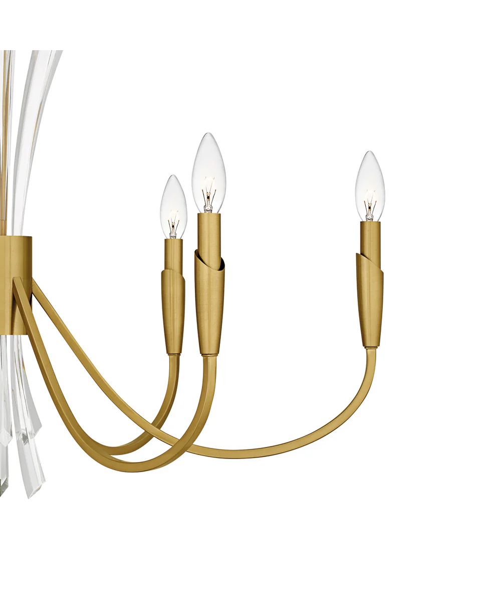 Cecily 6-light Chandelier Brushed Gold - Image 5
