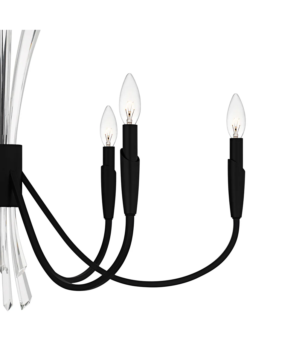 Cecily 6-light Chandelier Matte Black - Image 5