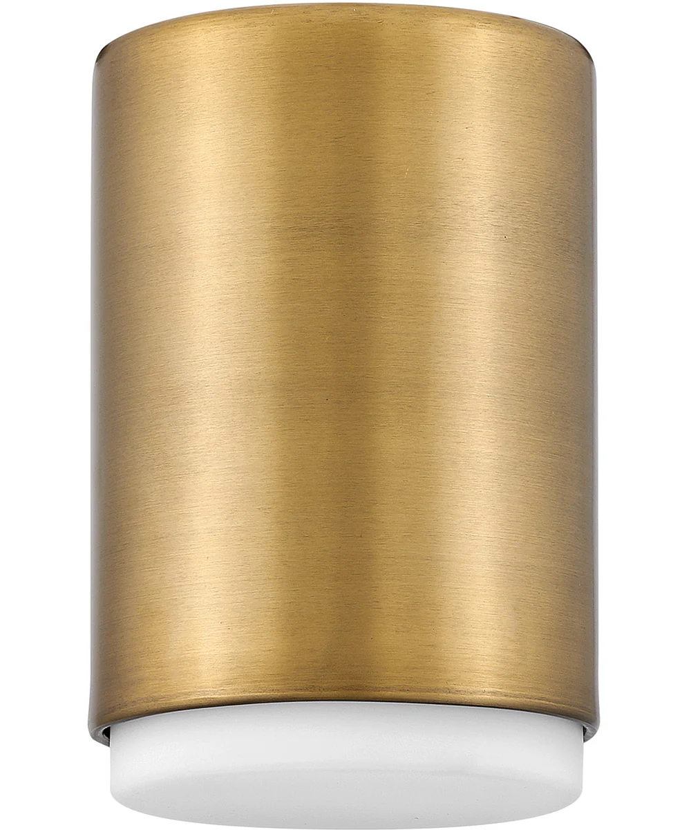 Cedric 1-Light Extra Small Flush Mount in Lacquered Brass