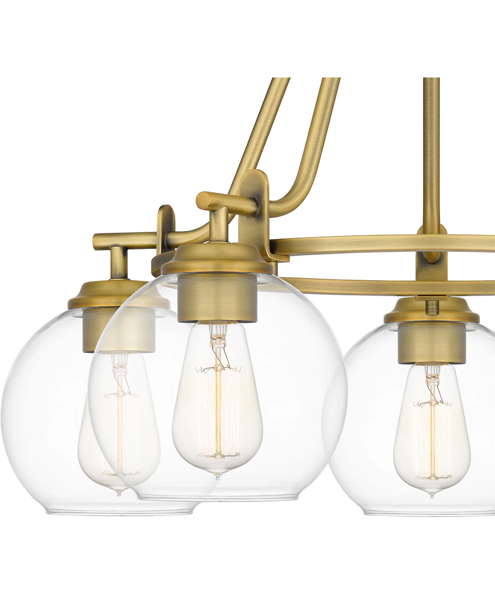 Celadon 5-light Chandelier Aged Brass - Image 5
