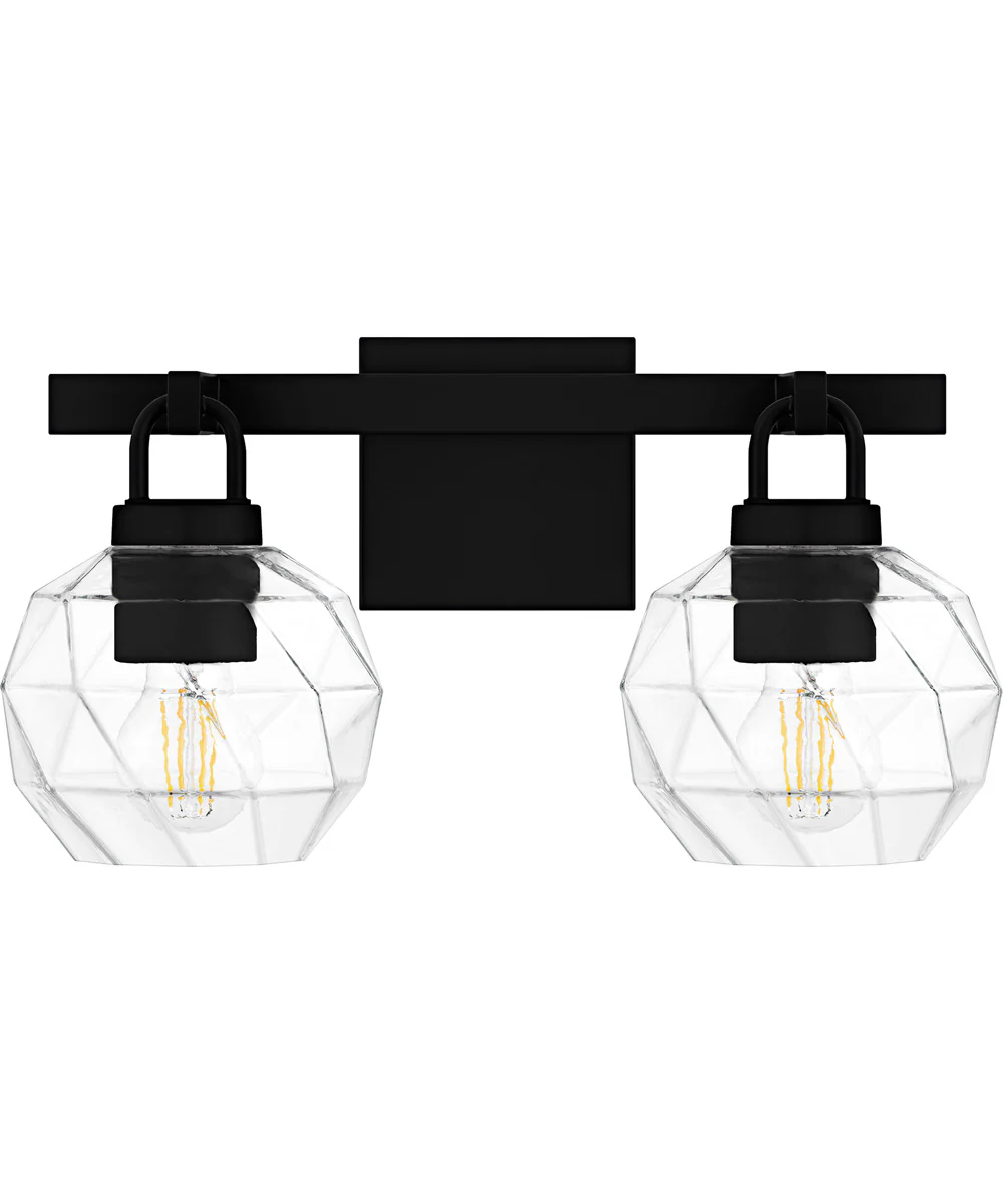 Celina Medium 2-light Bath Light Matte Black - Image 2