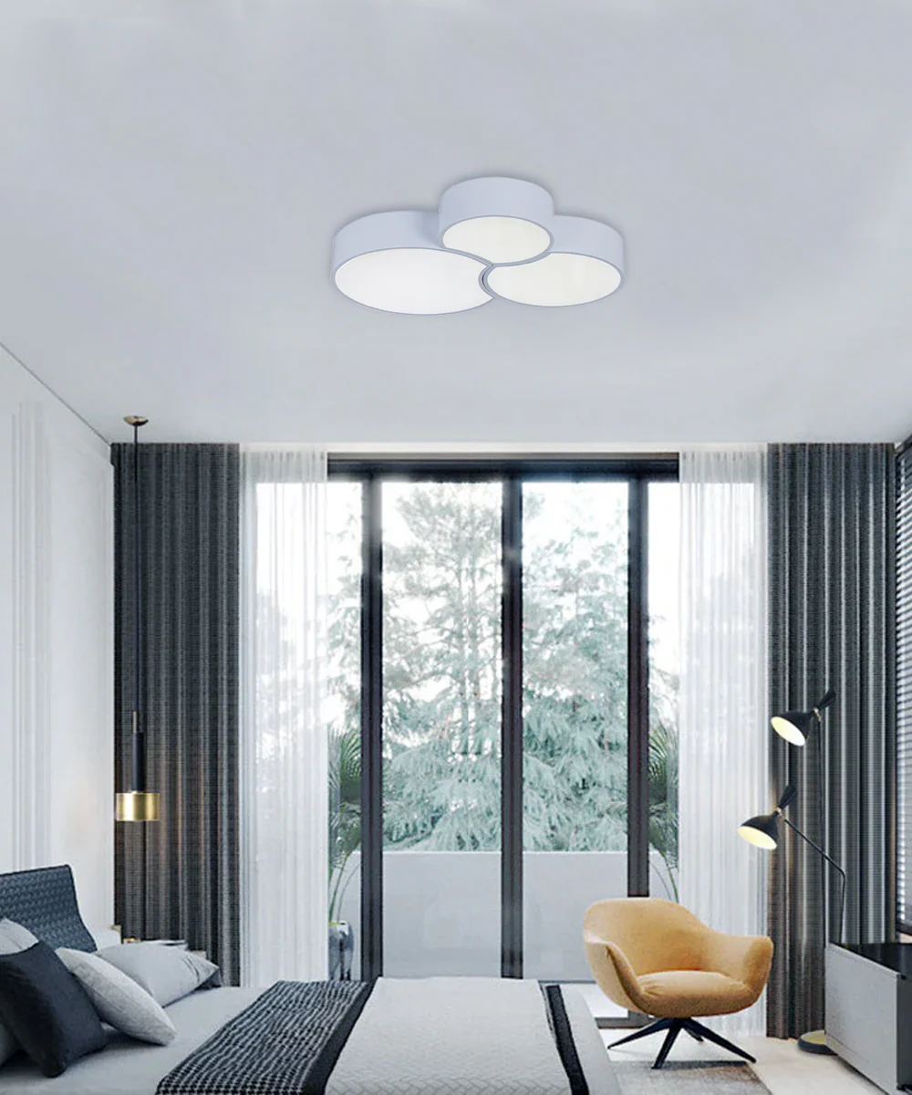 Cells 16"W 1-Light LED Flush Mount Light Fixture Matte White Finish by ET2 - Image 2