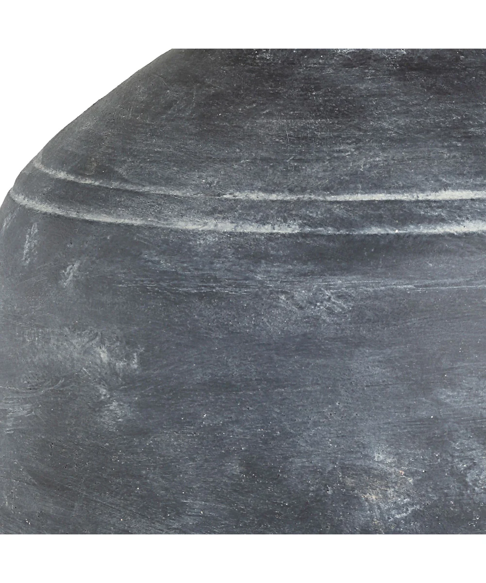 Ceramic Table Lamp in Weathered Black with White Linen - Image 7