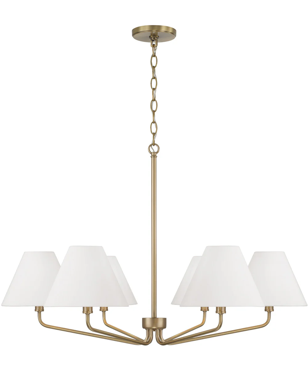 Chadwick 6-Light Chandelier Aged Brass